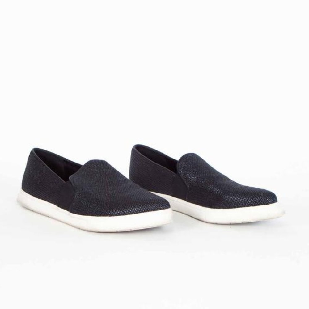 Vince Pierce Point-Toe Woven Slip-On Sneakers
